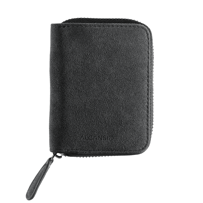 Alcantara Zipper Wallet