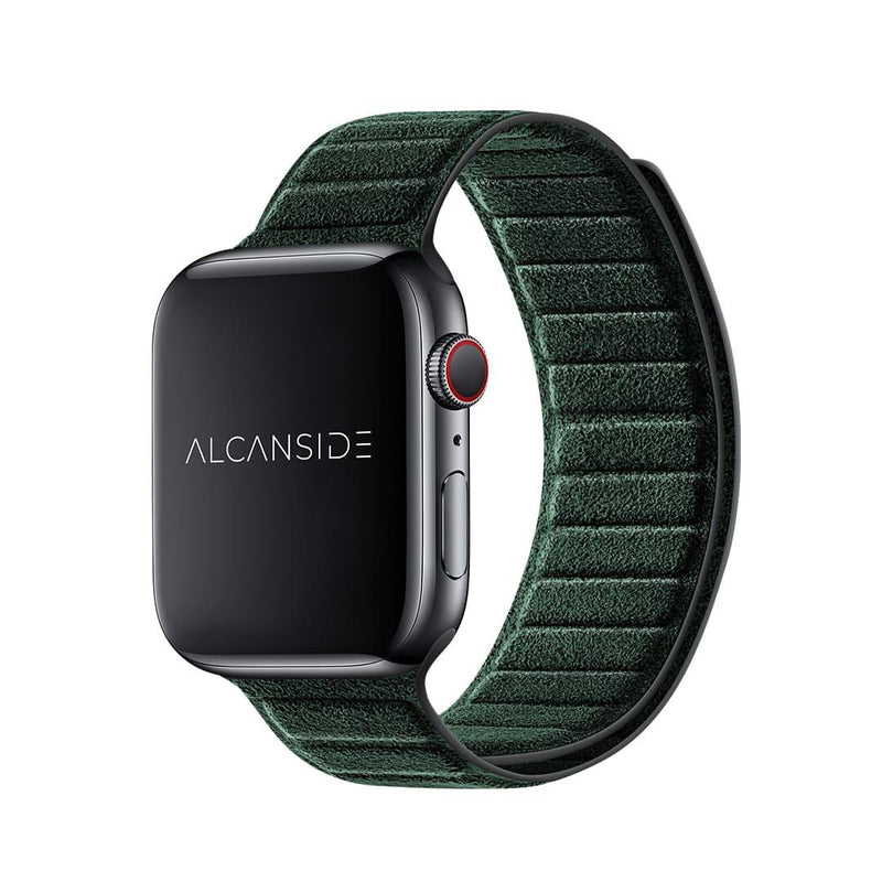 Alcantara Apple Watch 錶帶 - 午夜綠 - 42/44/45/46mm 及 Ultra (49mm)