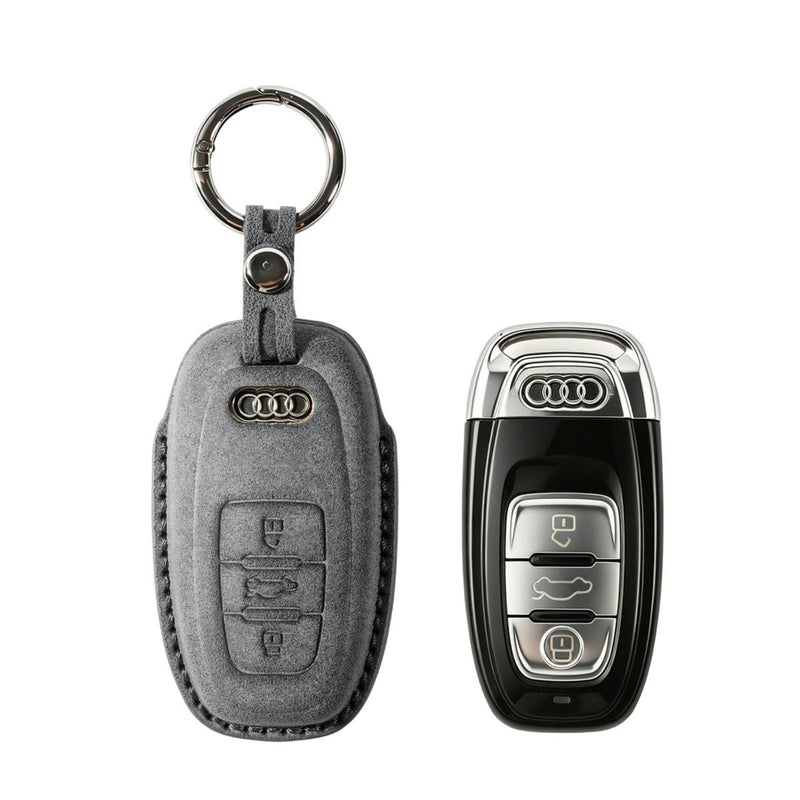 Sarung Kunci Kereta Alcantara untuk Model Audi C dengan Buckle - Kelabu Angkasa