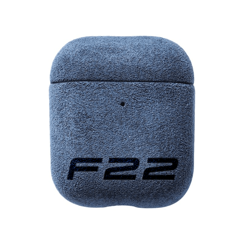Donkervoort F22 - Sarung AirPods Gen 1/2 Alcantara - Biru Laut
