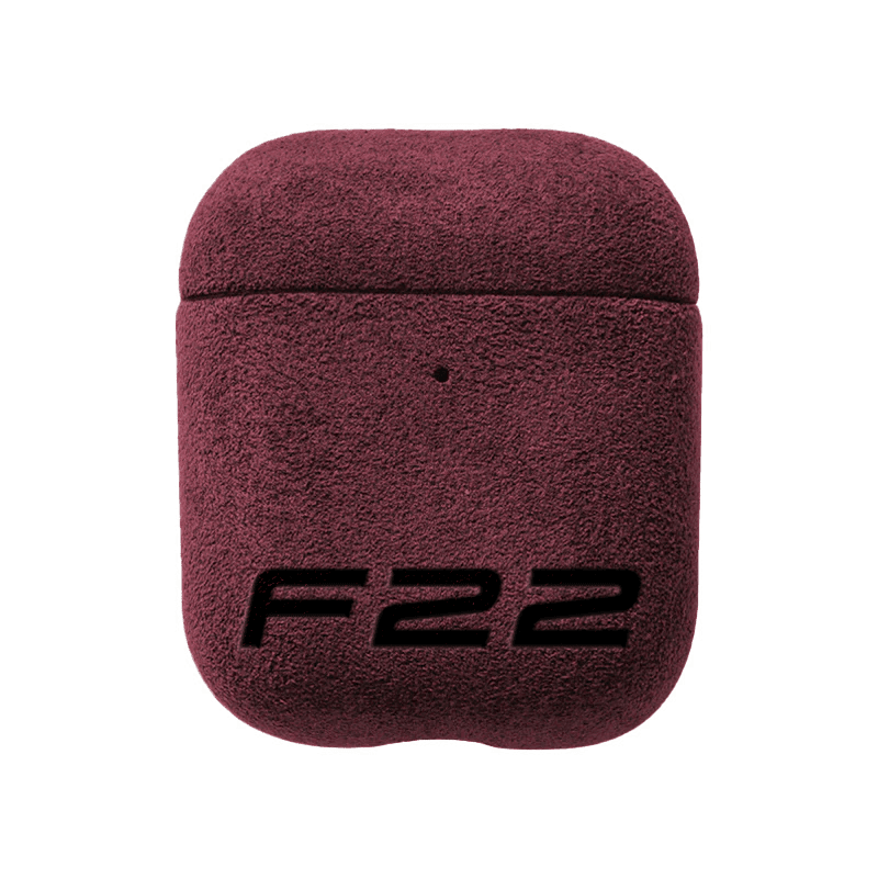 Donkervoort F22 - Sarung AirPods Gen 1/2 Alcantara - Merah Wain
