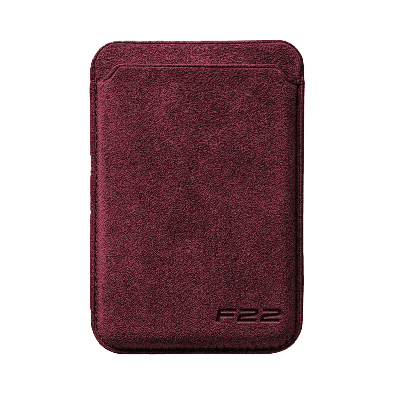 Donkervoort F22 - Alcantara MagSafe 磁吸卡包 - 酒紅色