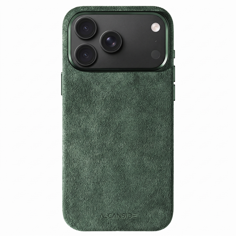iPhone 18 Pro - Alcantara 保護殼 - 午夜綠