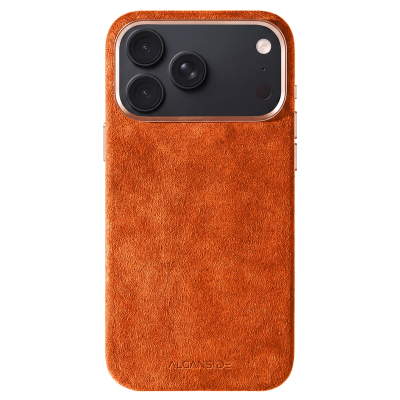 iPhone Alcantara 保護殼 - 橙色