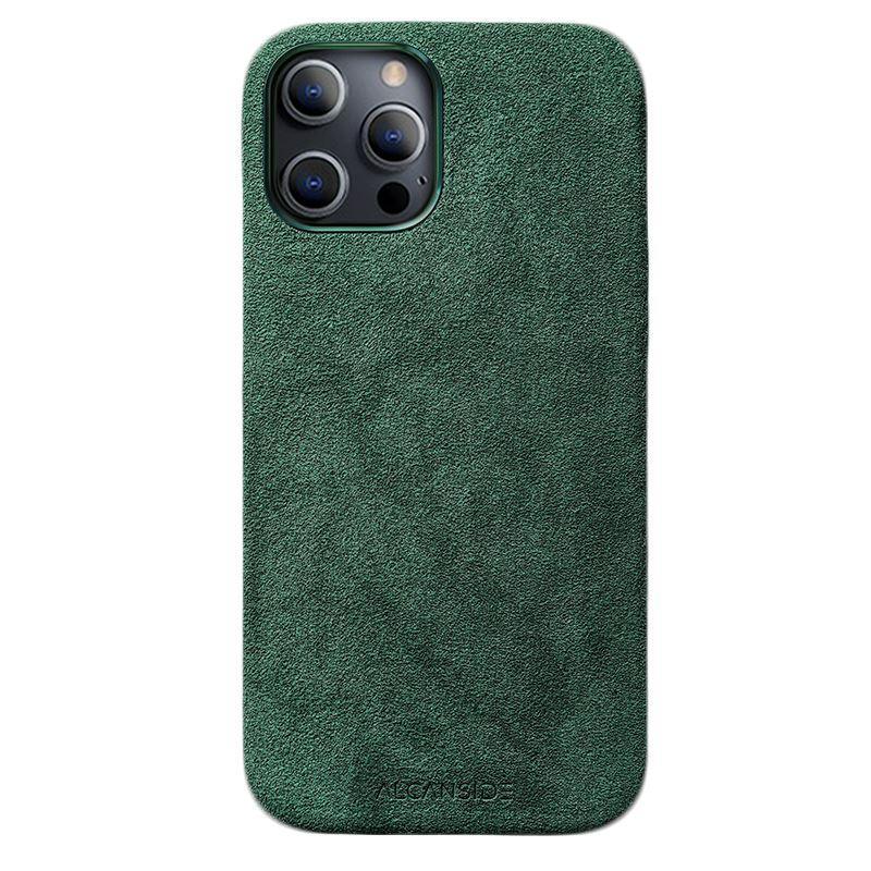 iPhone 12 與 12 Pro - Alcantara 保護殼 - 午夜綠