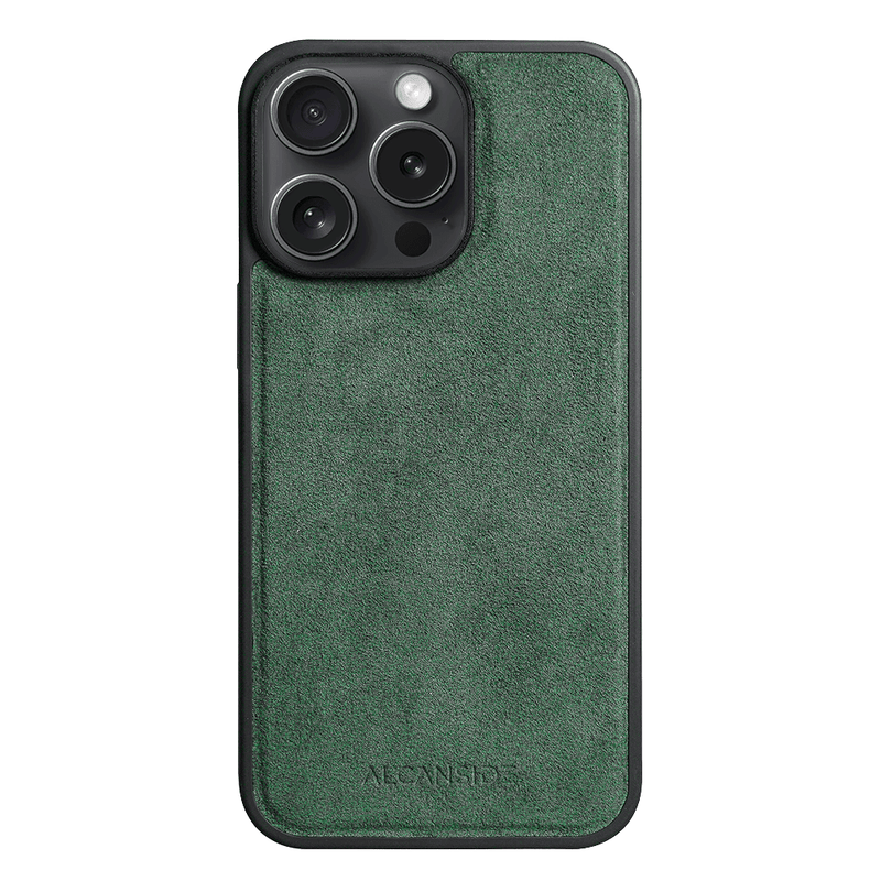 iPhone 14 Pro - Alcantara 背蓋 - 午夜綠