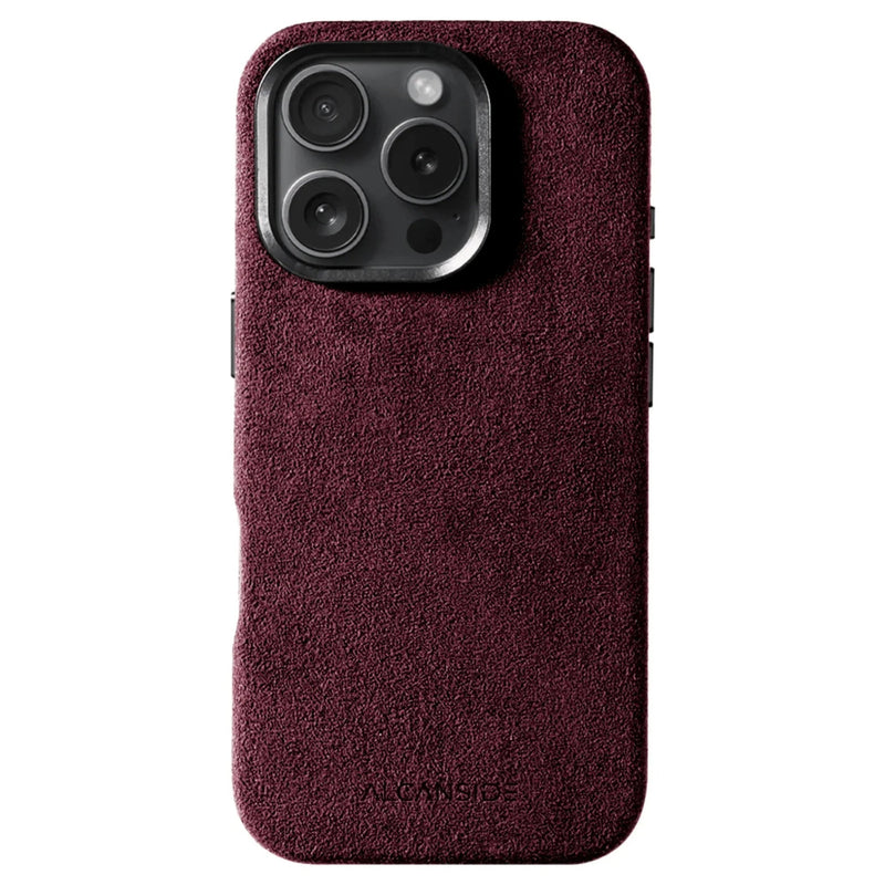iPhone 16 Pro Max - Alcantara 保護殼 - 酒紅色