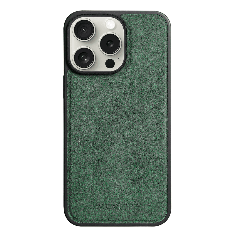 iPhone 15 Pro - Alcantara 背蓋 - 午夜綠