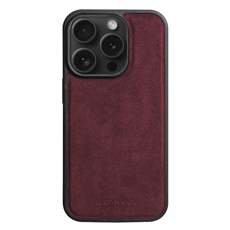 iPhone 15 Pro - Alcantara 背蓋 - 酒紅色