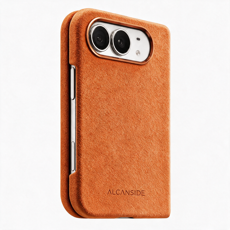 iPhone Duo - Alcantara 保護殼 - 橙色