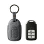 Alcantara Car Key Fob Cover for Honda Model B with Buckle - Space Grey