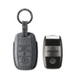 Alcantara Car Key Fob Cover for Kia Model A - Space Grey