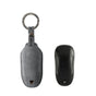 Alcantara Car Key Fob Cover for Tesla Model A (S/3/Y) - Space Grey