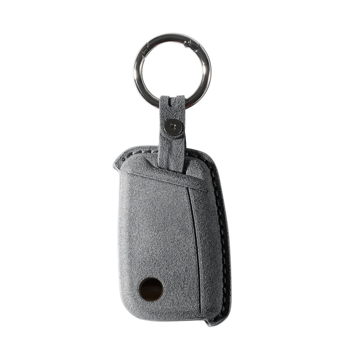 Alcantara Car Key Fob Cover for Volkswagen | Model A with Buckle - Space Grey