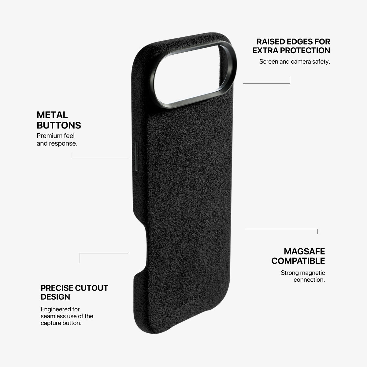 iPhone Alcantara Case - Deep Black