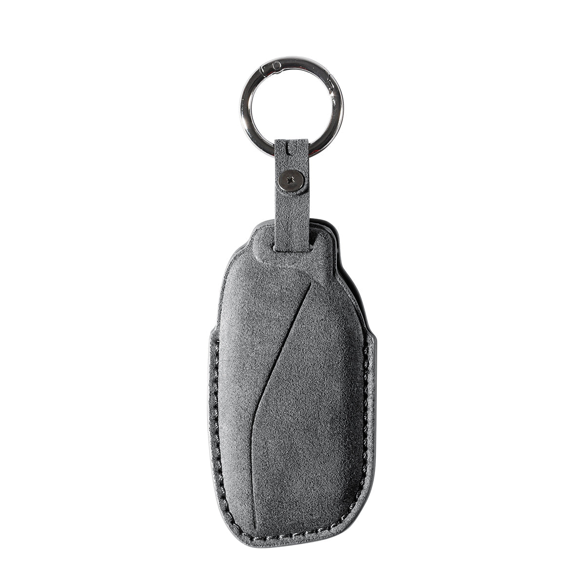 Alcantara Car Key Fob Cover for BMW | Model D with Buckle - Space Grey