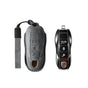 Alcantara Car Key Fob Cover for Porsche | Model A with Buckle - Space Grey