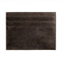 Alcantara Card Wallet - Chocolate Brown