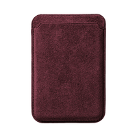 Dompet MagSafe Alcantara - Merah Wain