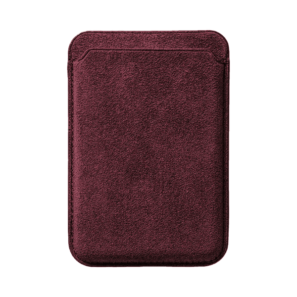 Dompet MagSafe Alcantara - Merah Wain