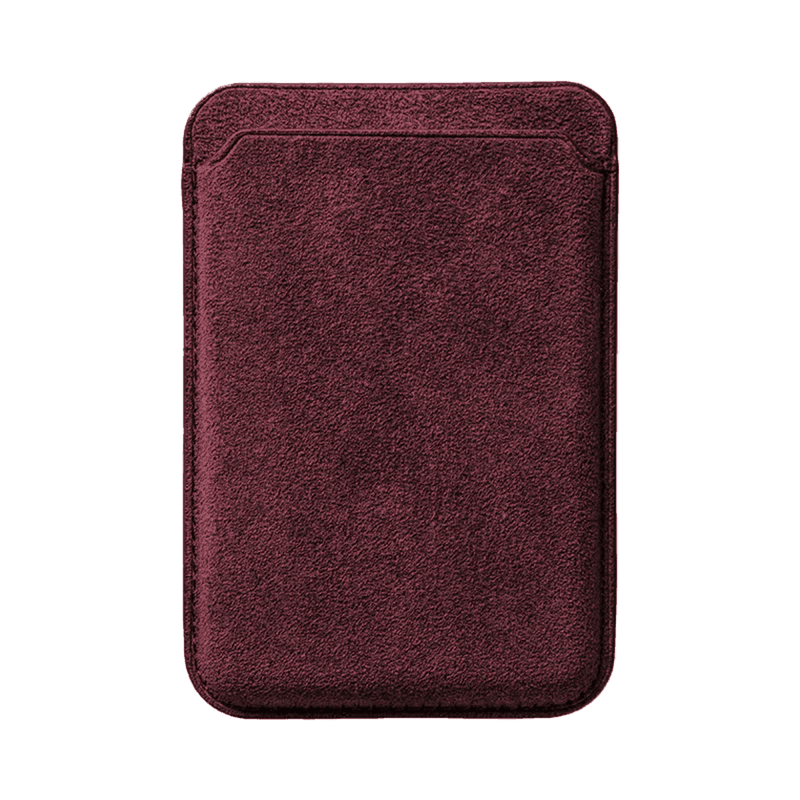 Alcantara MagSafe Wallet - Wine Red