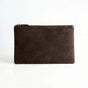 Alcantara Pouch - Chocolate brown