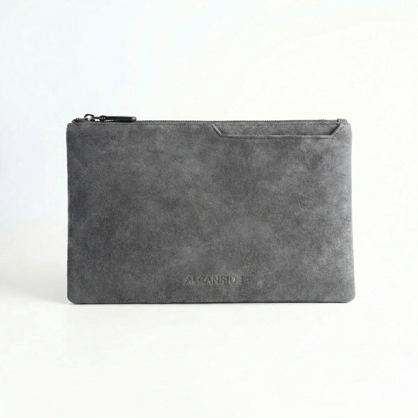 Alcantara Pouch - Nardo Gray