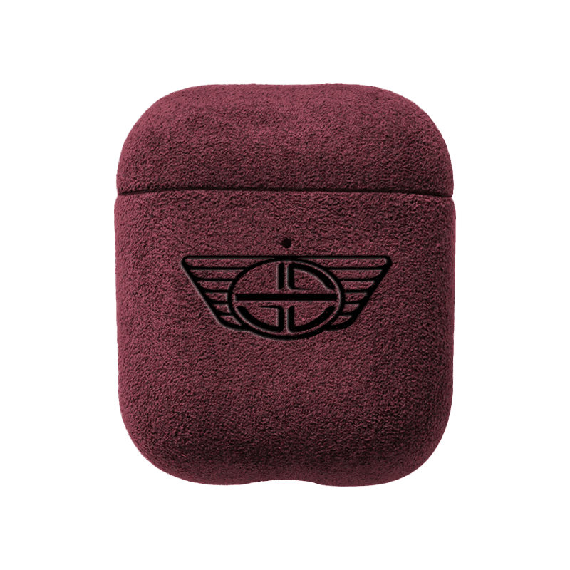 Donkervoort - Sarung AirPods Gen 1/2 Alcantara - Merah Wain