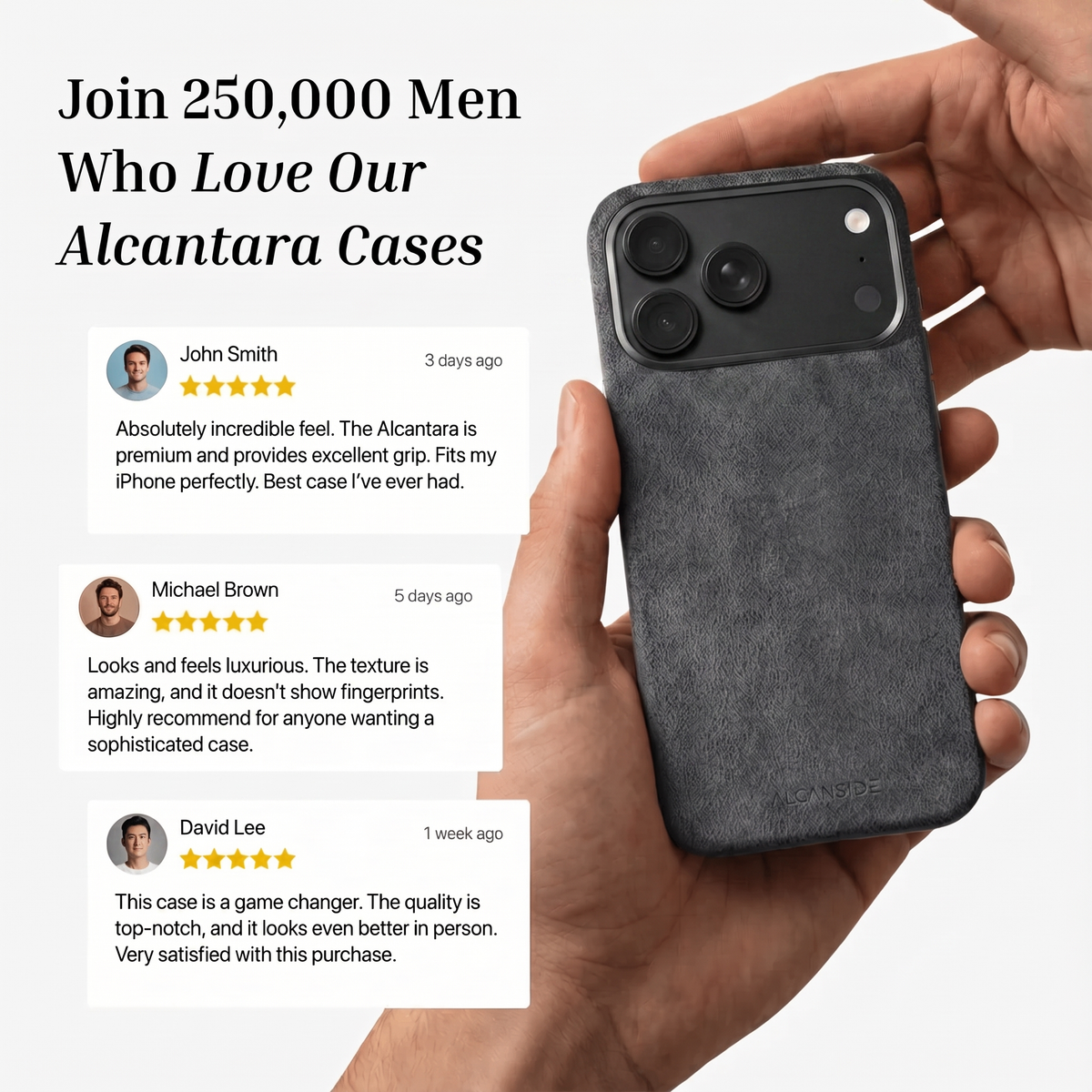 iPhone Alcantara Case - Space Grey
