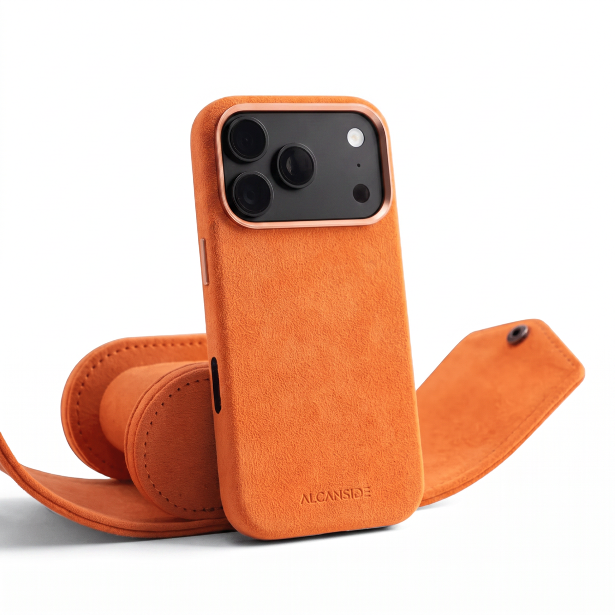 iPhone Alcantara Case - Orange
