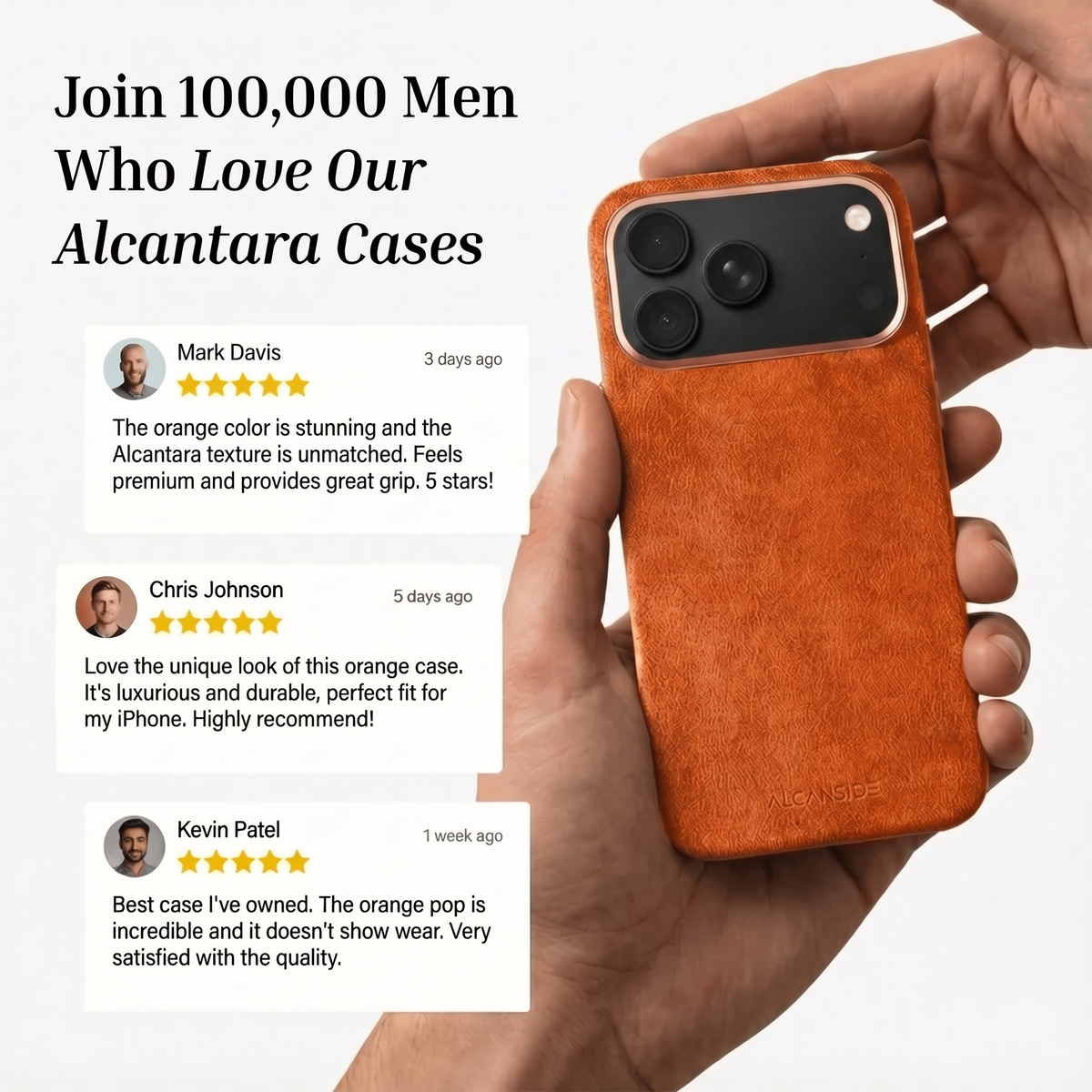 iPhone Alcantara Case - Orange