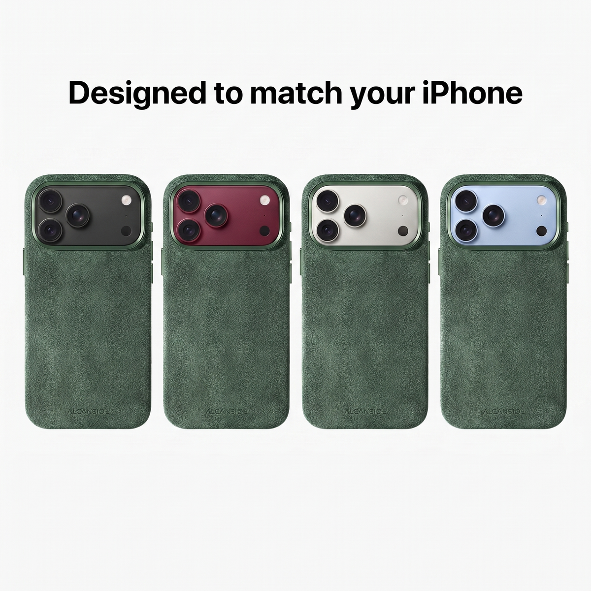 iPhone Alcantara Case - Midnight Green