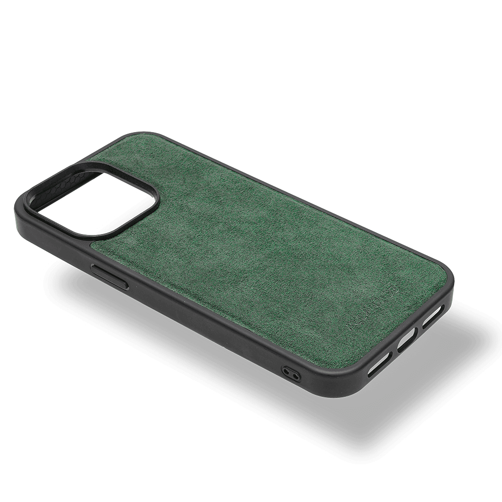iPhone 12 & 12 Pro - Alcantara Back Cover - Midnight Green