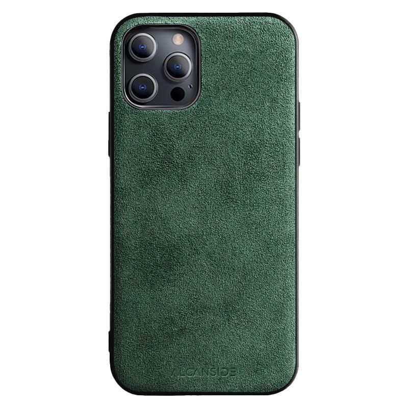 iPhone 12 Pro Max - Alcantara Back Cover - Midnight Green