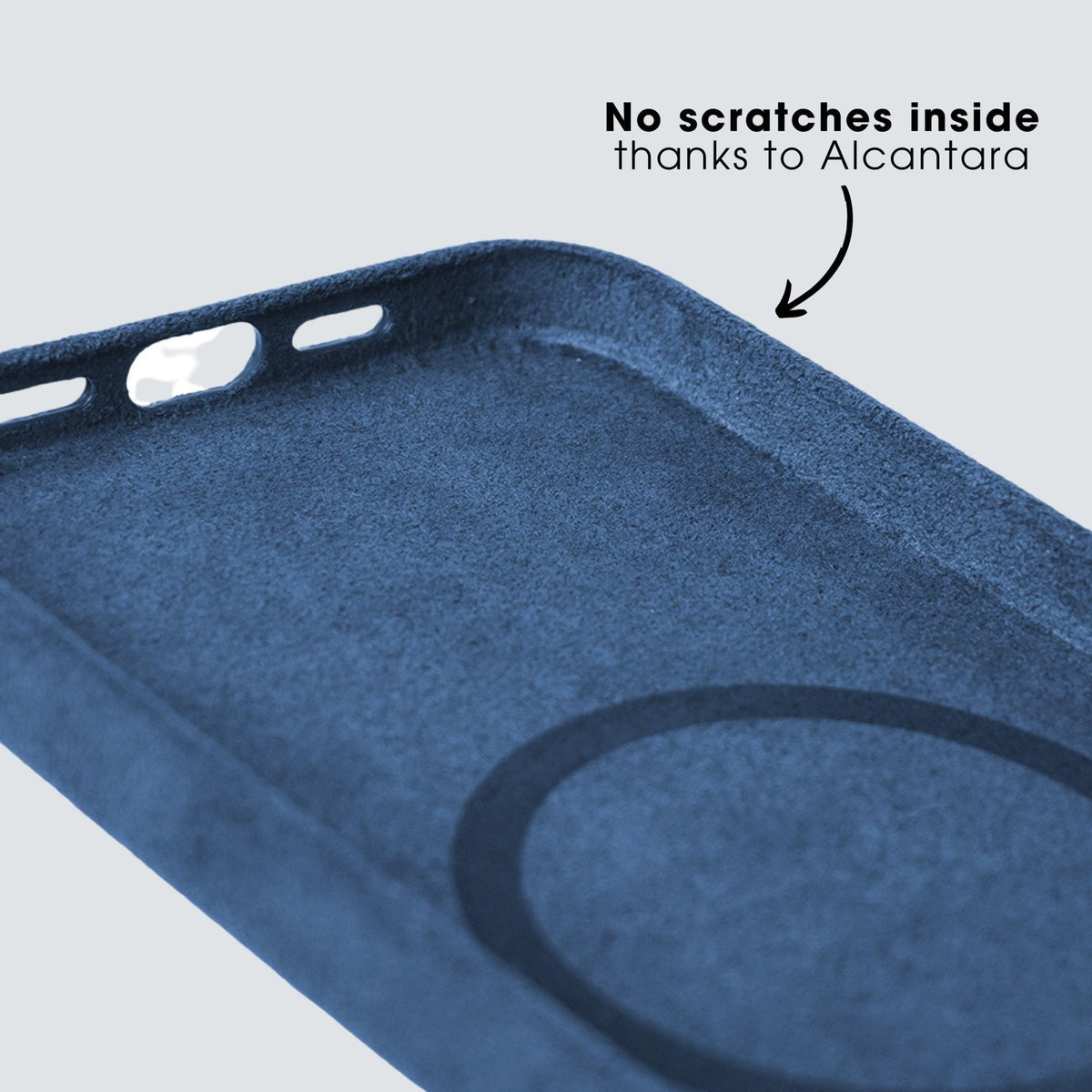 iPhone 13 Pro - Alcantara Case - Ocean blue