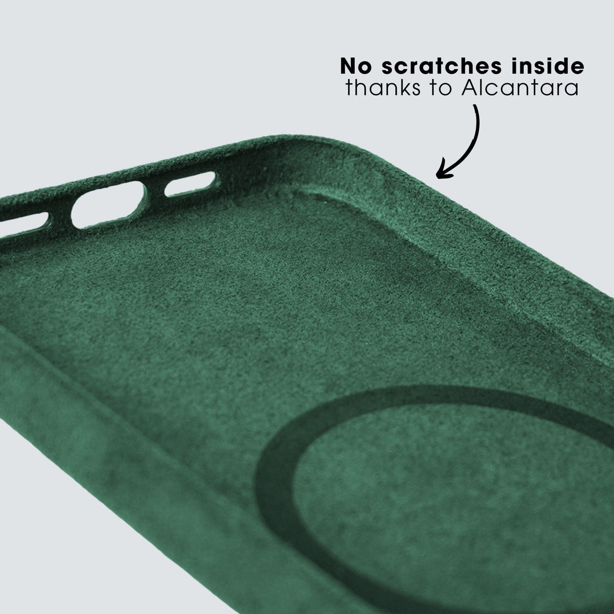 iPhone 14 Pro - Alcantara Case - Midnight Green