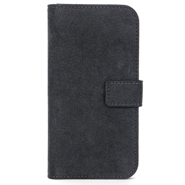 iPhone 14 Pro - Wallet Alcantara Case - Space Grey