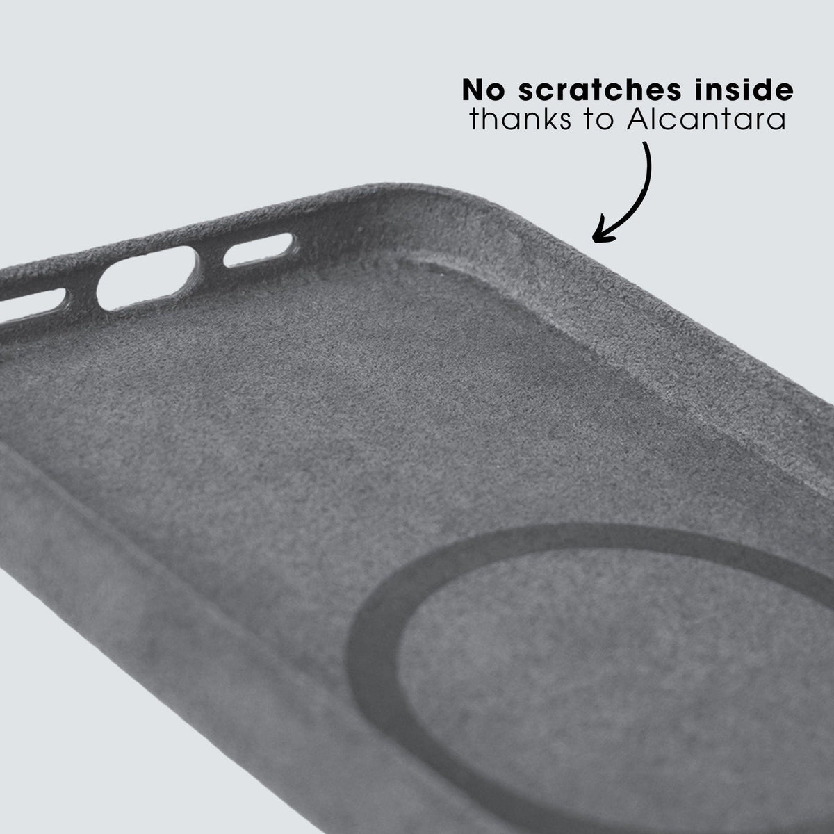 iPhone 15 Pro - Alcantara Case - Nardo Gray