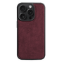 iPhone 15 Pro Max - Alcantara Back Cover - Wine Red