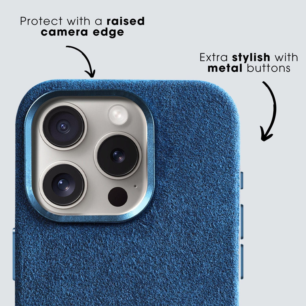 iPhone 15 Pro Max - Alcantara Case - Ocean blue