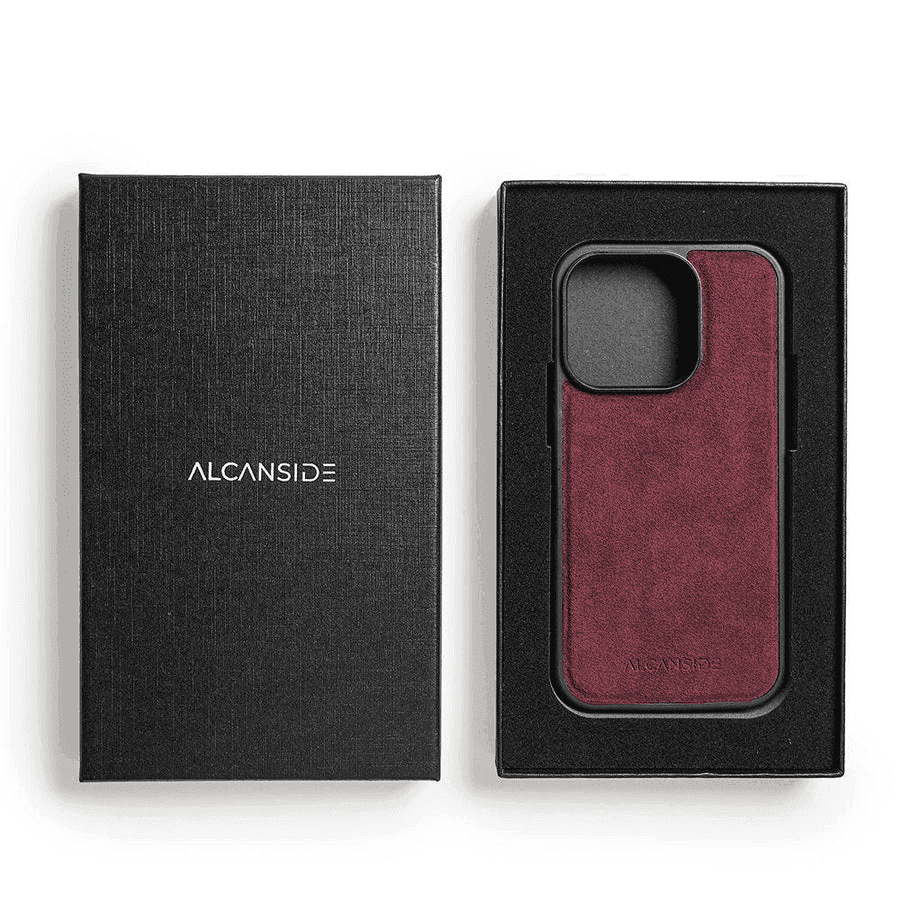 iPhone 16 Pro - Alcantara Back Cover - Wine Red