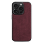 iPhone 16 Pro - Alcantara Back Cover - Wine Red