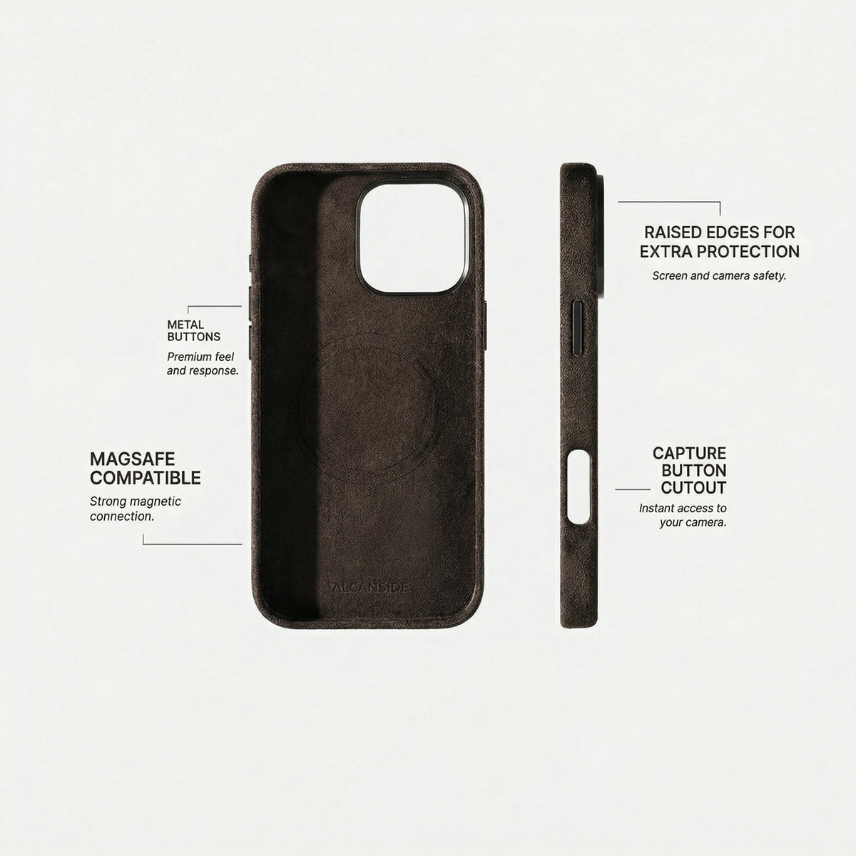 iPhone 16 Pro - Alcantara Case - Chocolate Brown
