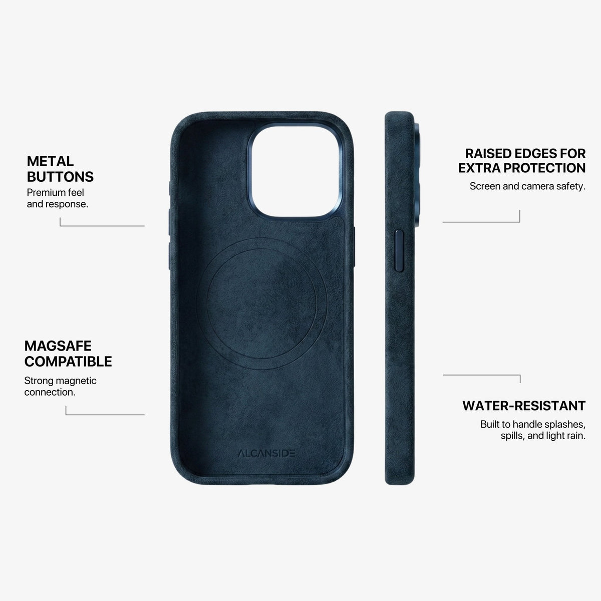 iPhone 15 Pro Max - Alcantara Case - Navy Blue