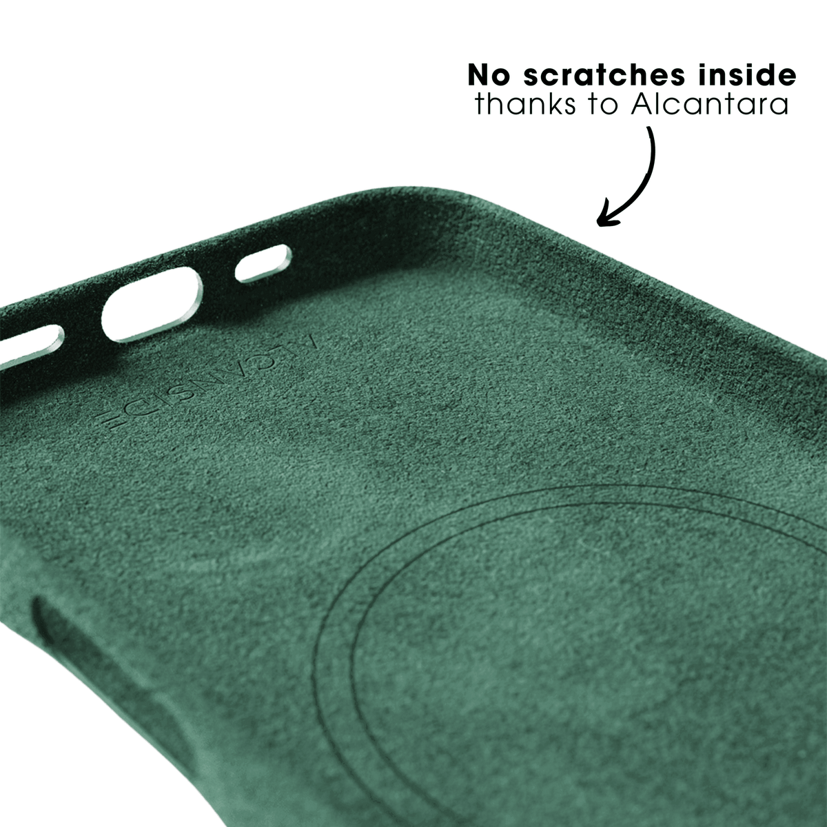 iPhone 16 - Alcantara Case - Midnight Green