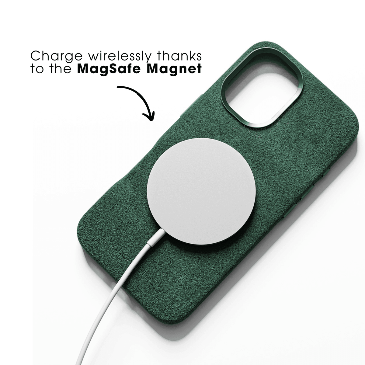 iPhone 16 Plus - Alcantara Case - Midnight Green