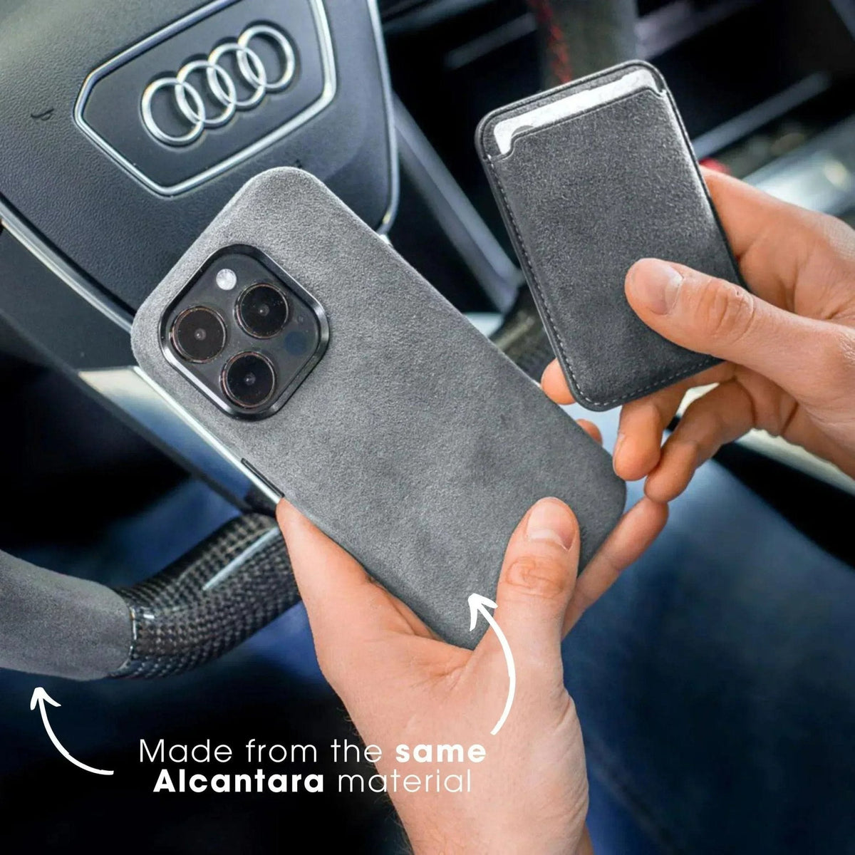 iPhone 16 - Alcantara Case - Nardo Gray