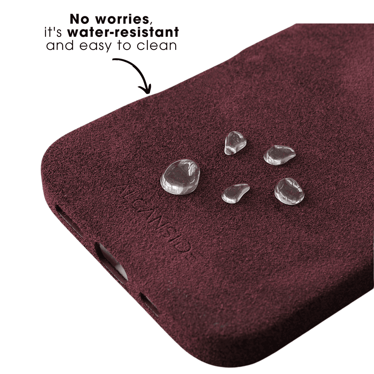 iPhone 16e - Alcantara Case - Wine Red