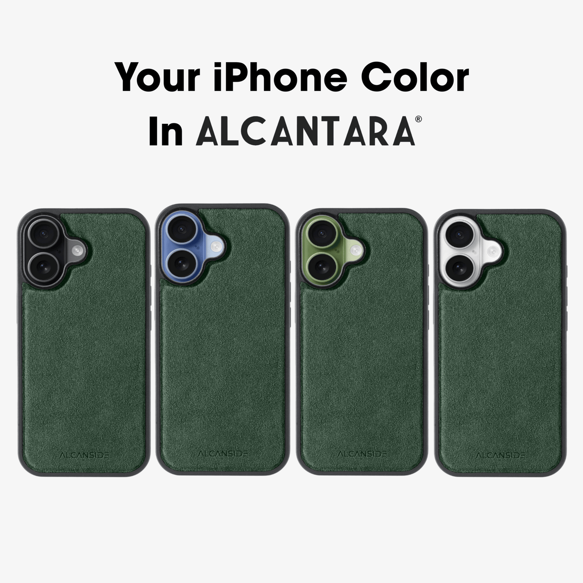 iPhone 17 - Alcantara Back Cover - Midnight Green