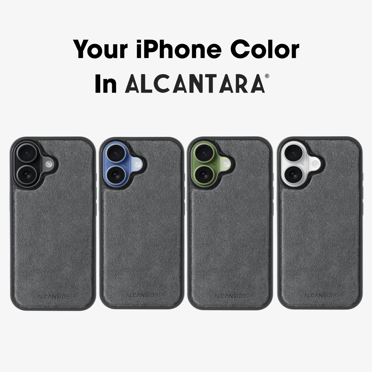 iPhone 17 - Alcantara Back Cover - Nardo Gray